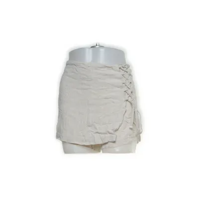 Skort (Beige) from Stradivarius Linen, Viscose
