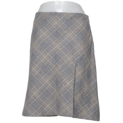 Skirt (Gray, Beige, Multicolored) from Hennes Polyester, Wool