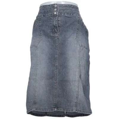 Denim skirt (Gray) from XLNT Woman Cotton, Elastane, Polyester
