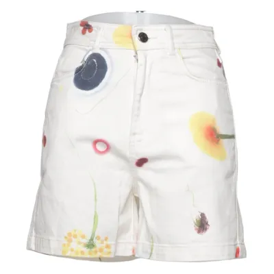Jeansshorts (Hvid, Flerfarvet) fra Thinking Mu Bomuld, Elastan