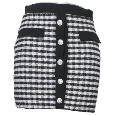 Jupe (Noir, Blanc) de Miss Selfridge Coton, Élasthane, Polyester