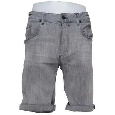 Denim shorts (Grijs) van RVLT Revolution Katoen, Elastaan