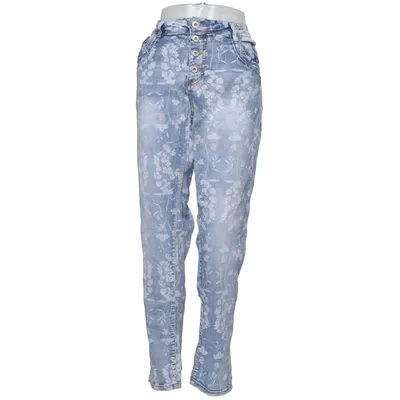 Jeans (Blå, Vit) från Karostar Bomull, Elastan, Polyester