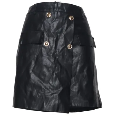 Jupe (Noir) de Flammode Polyuréthane, Viscose