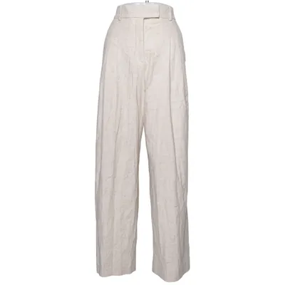 Pants (Beige) from By Malene Birger Elastane, Polyamide, Polyester, Silk, Viscose, Wool