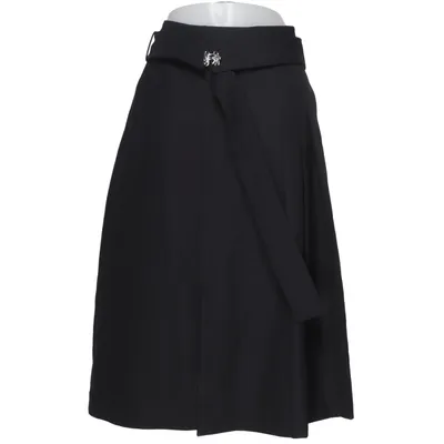 Kjol (Svart) från Leoni Polyester, Viskos, Ull