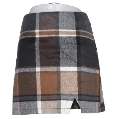 Skirt (Brown, Gray, Black, White) from Chicwish Acrylic, Wool