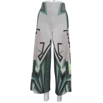 Palazzo pants (Green, Beige, Multicolored) from Circus Hotel Polyester, Viscose