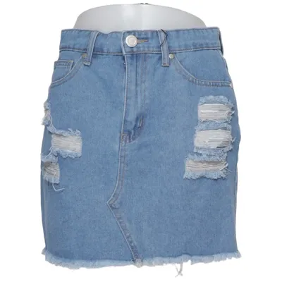 Spijkerrok (Blauw) van Boohoo Blue Katoen, Elastaan, Polyester, Viscose