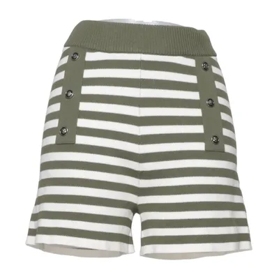 Shorts (Green, White) from John Richmond Polyamide, Viscose