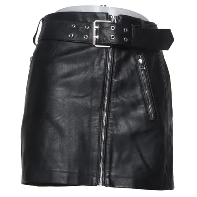 Skirt (Black) from Topshop Petite Cotton, Polyester, Polyurethane, Viscose