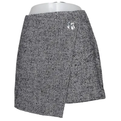 Jupe portefeuille (Noir, Blanc) de STOCKH LM Studio Élasthane, Polyester, Laine