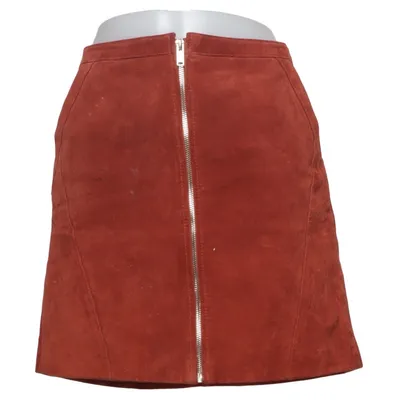 Leather skirt (Brown) from ONLY Leather, Polyester