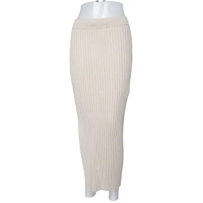 Maxi skirt (Beige) from Dagmar Metallic fiber, Polyester, Tencel
