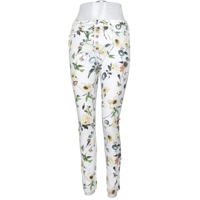 Jeans (White, Multicolored) from Place du Jour Cotton, Elastane