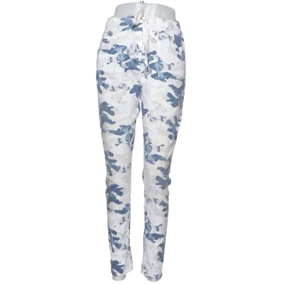 Pantalon (Bleu, Blanc) de Mix by Heart Élasthane, Nylon, Viscose
