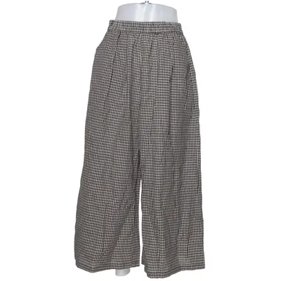 Pantalon patte d'éléphant (Noir, Beige) de Buykud Coton, Lin
