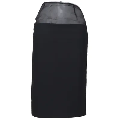 Pencil skirt (Black) from Nhu Duong Elastane, Polyester, Silk, Wool
