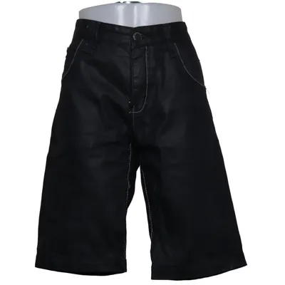 Denim shorts (Black) from Shine Fashion Cotton