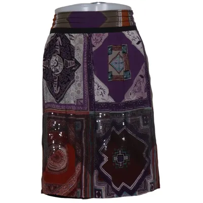 Jupe (Violet, Marron, Multicolore) de Etro Soie