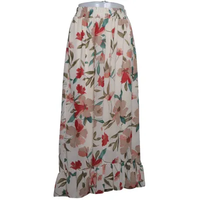 Långkjol (Vit, Flerfärgad) från Kooiook Polyester