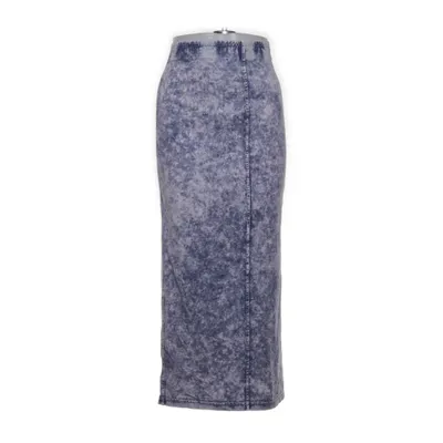 Kjol (Blå) från Weekday Bomull, Elastan