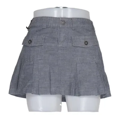 Denim skirt (Gray) from Topshop Moto Cotton