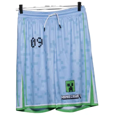 Short de sport (Bleu, Vert, Multicolore) de Minecraft Polyester