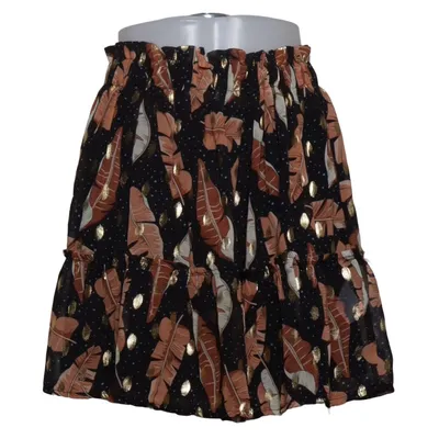 Skirt (Black, Brown, Gold) from Papillonne Elastane, Polyester