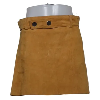 Lederrock (Braun) von Zara Woman Leder