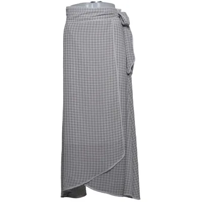 Wrap skirt (Gray, White) from Line of Oslo Polyester