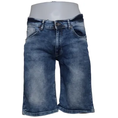 Denim shorts (Blauw) van Sams Jeans Katoen, Elastaan