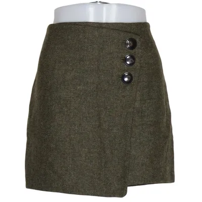 Jupe (Vert) de Sézane Viscose, Laine