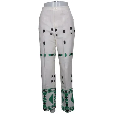 Bukser (Hvid, Grøn, Sort) fra Zara Linned, Polyester, Viscose