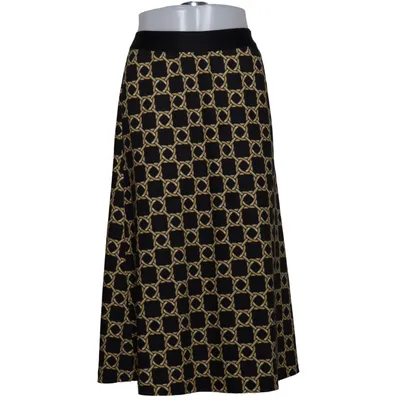 Maxi skirt (Black, Gold) from Atelier Gardeur Elastane, Polyester