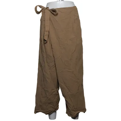 Pantalon portefeuille (Marron) de Zara Coton, Élasthane