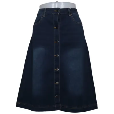 Jeanskjol (6051000-28) från Amalia Bomull, Elastan, Polyester