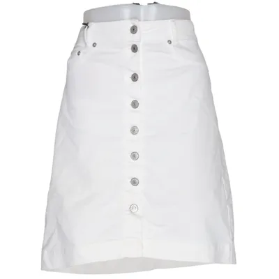 Denim skirt (White) from Pearl Cotton, Elastane, Polyester