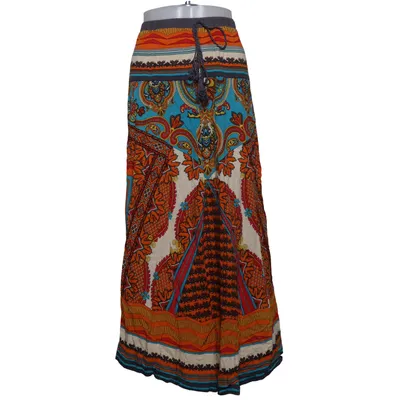 Maxi skirt (Orange, Blue, Multicolored) from Forever 21 Viscose