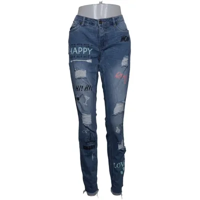 Jean (Bleu, Multicolore) de Rainbow Coton, Élasthane, Polyester