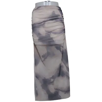Strandrok (Grijs, Beige) van Stradivarius Elastaan, Polyester