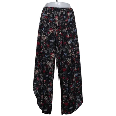 Pantalon patte d'éléphant (Noir, Multicolore) de Style Élasthane, Polyester
