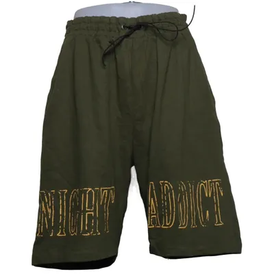 Sweatshort (Groen) van Night Addict Katoen, Polyester