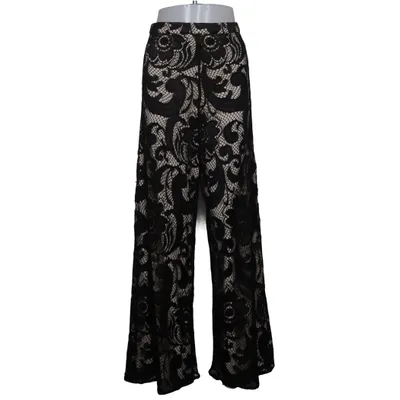 Pantalon patte d'éléphant (Noir, Beige) de Alice + Olivia