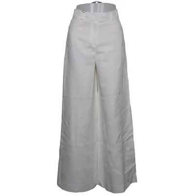 Palazzo pants (White) from Massimo Dutti Cotton, Linen, Viscose