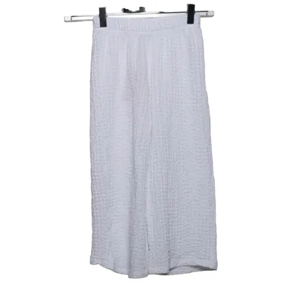 Pantalon patte d'éléphant (Blanc) de Mywear Young Élasthane, Polyester