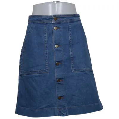 Jupe en jean (Bleu) de American Apparel Jeans Coton, Élasthane, Polyester