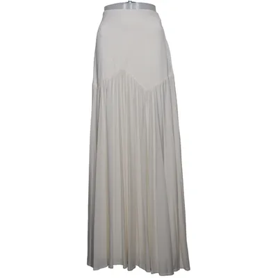 Maxi nederdel (Hvid) fra Meshki Elastan, Genanvendt polyester