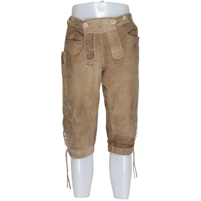 Lederhosen (Bruin) van Spieth & Wensky Katoen, Leer