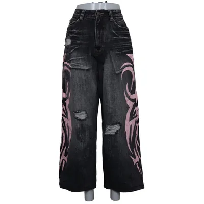 Jeans (Gray, Pink) from Jaded London Cotton, Viscose